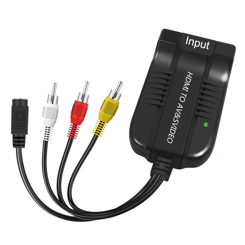 HDSUNWSTD 1080p HDMI to Male AV/S Video Adapter S-Video,HDMI2AV+S CVBS Video Converter, HDMI to Male AV&S Video RCA HDMI2AV Converter 1080P HD Video Converter Box High Definition Multimedia - Image 2